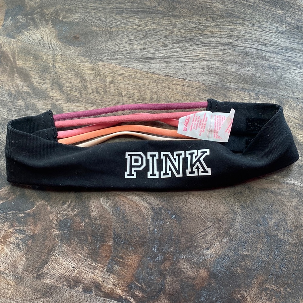 Victoria’s Secret PINK stretch multi strand headband comfort colors mauve LN